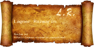 Lagner Rozmarin névjegykártya