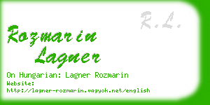 rozmarin lagner business card